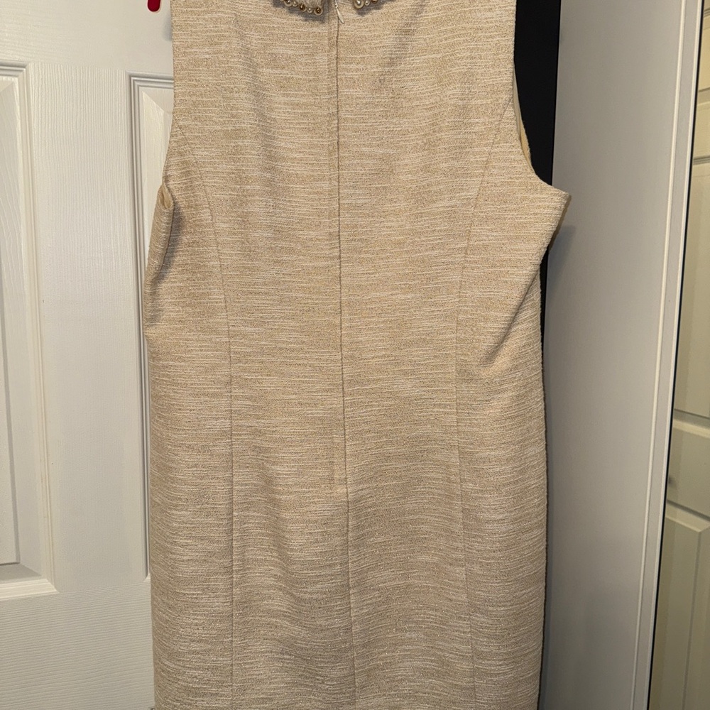 Lilly Pulitzer Portia Tweed Beige Gold Dress - Picture 5 of 6